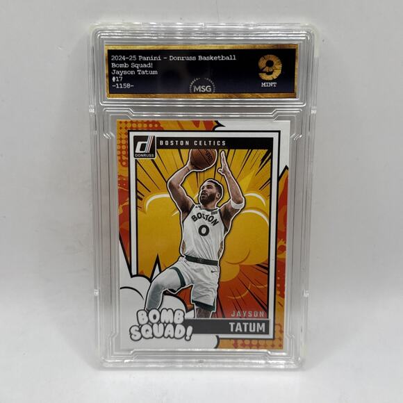 2024-25 Panini Donruss - Bomb Squad Jayson Tatum #17 Boston Celtics Graded 9 NBA - Picture 1 of 2
